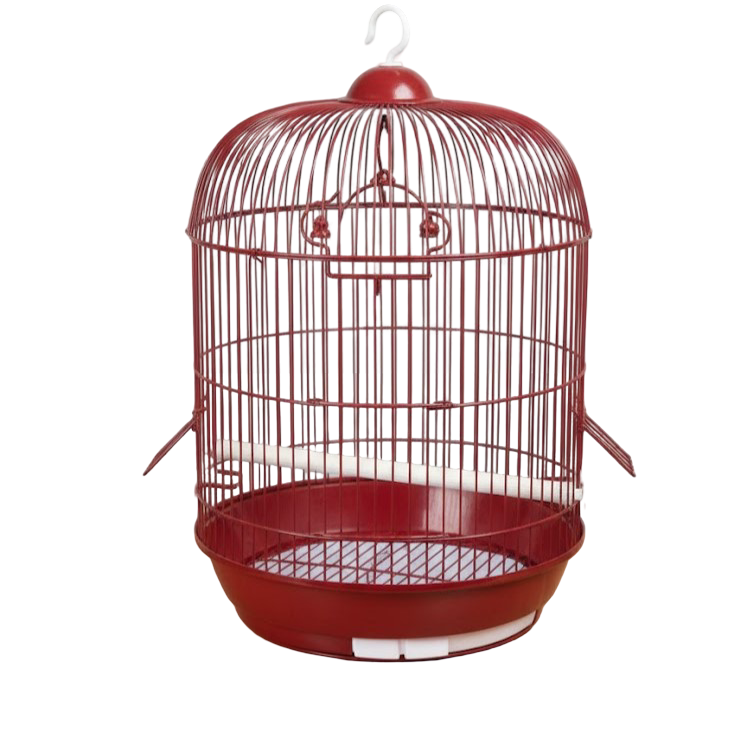 Κλουβί Πουλιών Μεταλλικό Κόκκινο 33x53cm με Κουνίτσα και Ταΐστρες Κλουβί Πουλιών Μεταλλικό Κόκκινο 33x53cm με Κουνίτσα και Ταΐστρες