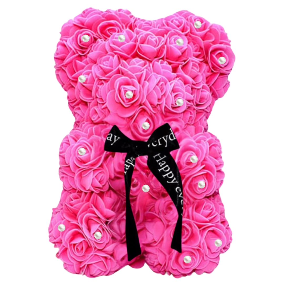 Αρκουδάκι από Τεχνητά Τριαντάφυλλα και Πέρλες 25 cm Αρκουδάκι από Τεχνητά Τριαντάφυλλα και Πέρλες 25 cm