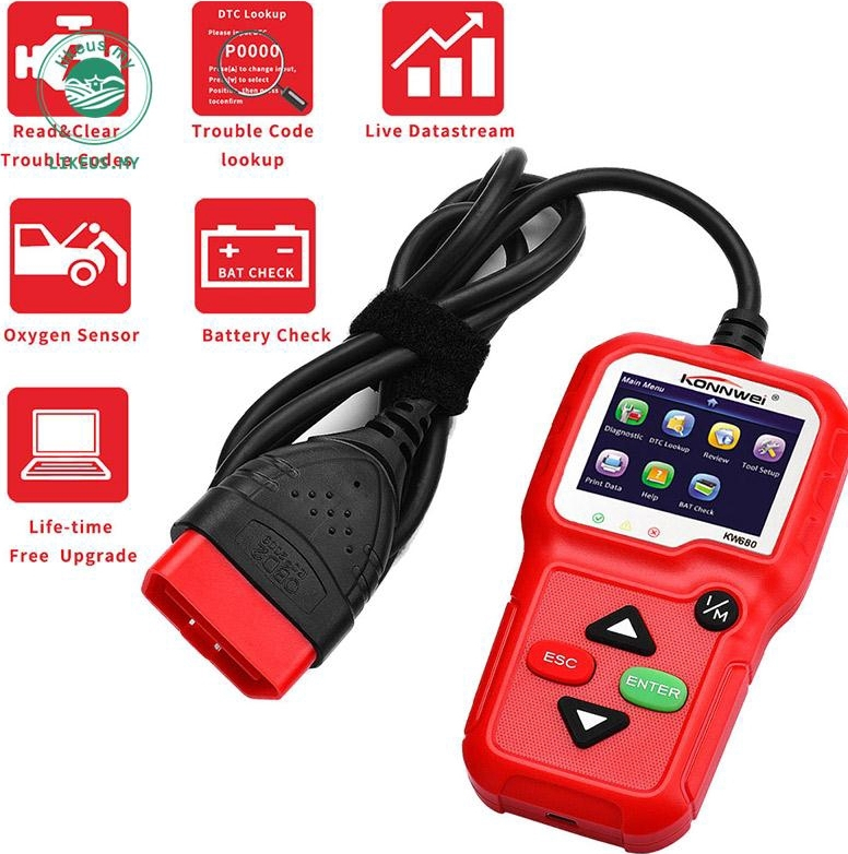 Konnwei Ψηφιακό Διαγνωστικό Αυτοκινήτου OBD 2 Konnwei Ψηφιακό Διαγνωστικό Αυτοκινήτου OBD 2