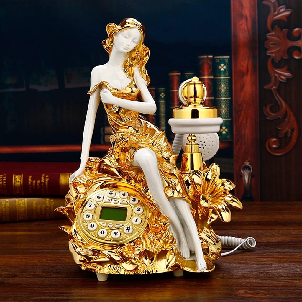 Κόσμημα Ρετρό Τηλεφωνική Συσκευή με Οθόνη LCD Αντίκα Χρυσό Κόσμημα Ρετρό Τηλεφωνική Συσκευή με Οθόνη LCD Αντίκα Χρυσό