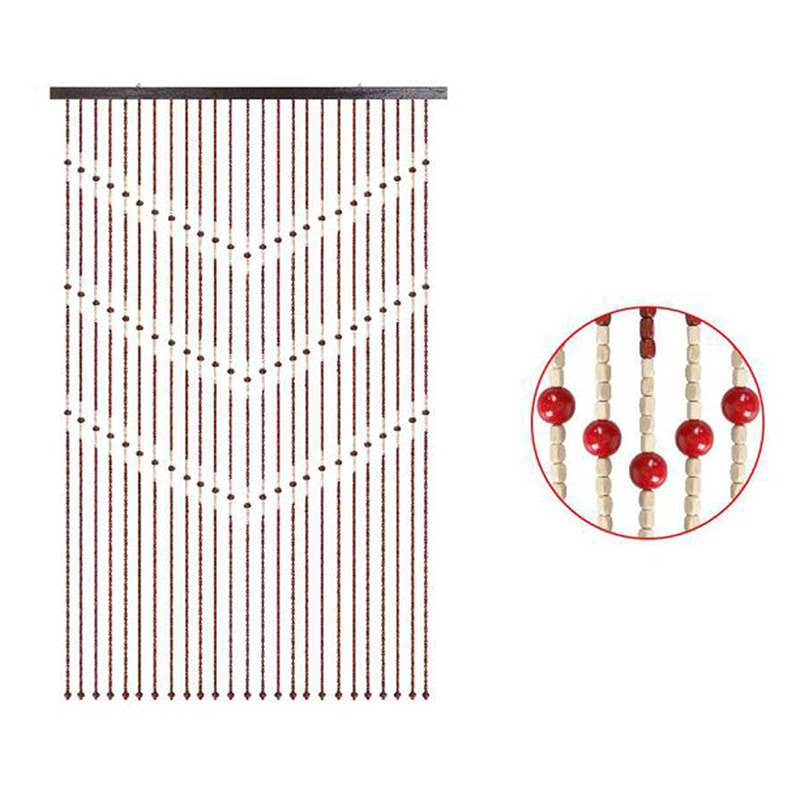Κουρτίνα Πόρτας με Ξύλινες Χάντρες & Σχήματα 90 x 175cm Κουρτίνα Πόρτας με Ξύλινες Χάντρες & Σχήματα 90 x 175cm