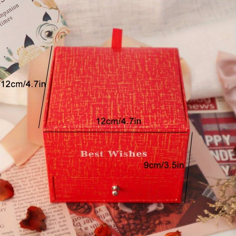 Κουτάκι Δώρου με Θήκη για Κόσμημα και Καρδιά από Τεχνητά Τριαντάφυλλα 9x12cm Κουτάκι Δώρου με Θήκη για Κόσμημα και Καρδιά από Τεχνητά Τριαντάφυλλα 9x12cm