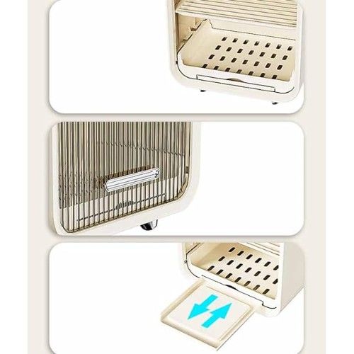 Κουτί Αποθήκευσης Οργάνωσης Κουζίνας 1 Θέσης με Δίσκο και Στραγγιστήρι 32x23x36 cm Λευκό Κουτί Αποθήκευσης Οργάνωσης Κουζίνας 1 Θέσης με Δίσκο και Στραγγιστήρι 32x23x36 cm Λευκό