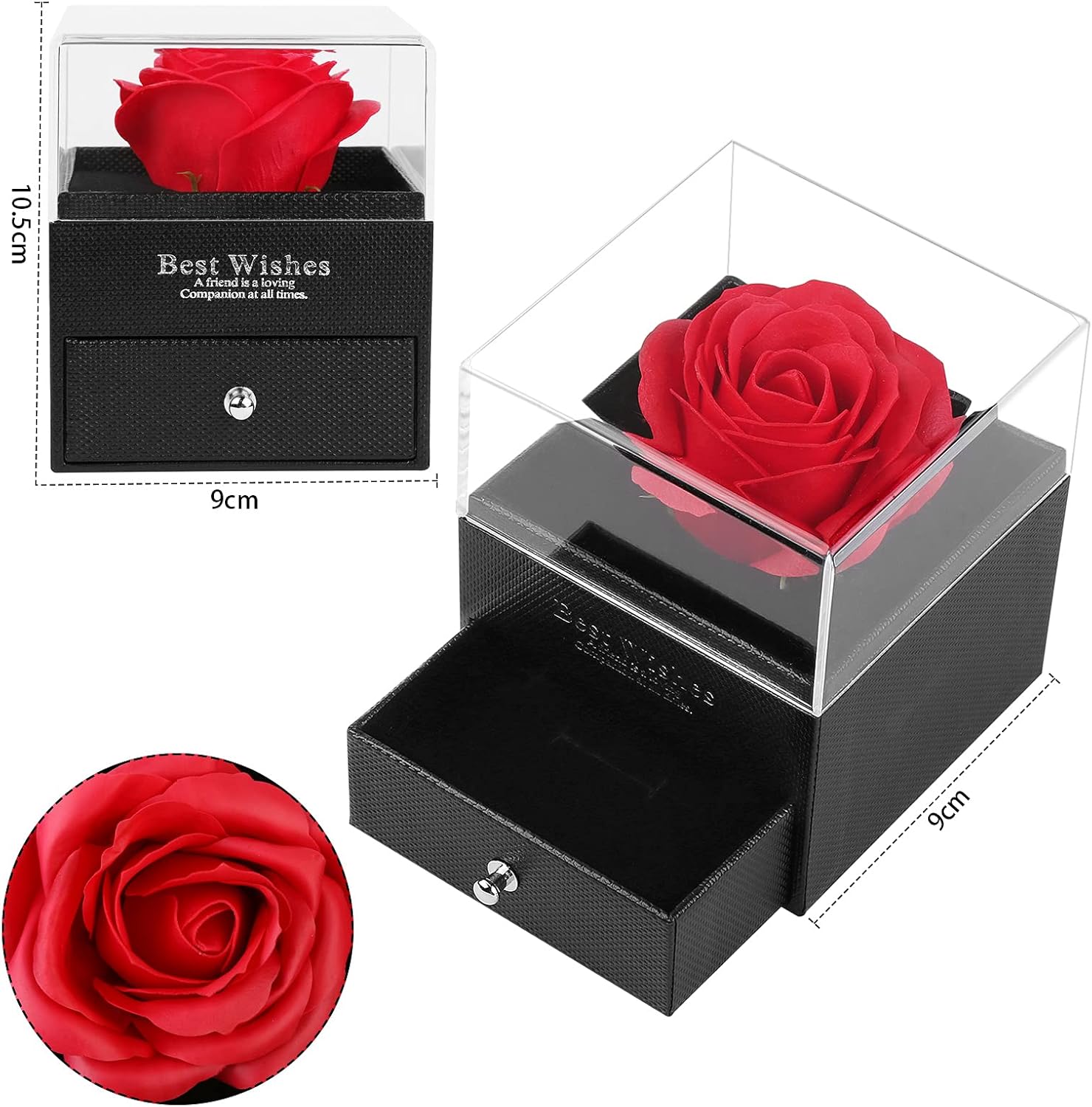 Κουτί Δώρου - Μπιζουτιέρα με Τριαντάφυλλο Κουτί Δώρου - Μπιζουτιέρα με Τριαντάφυλλο