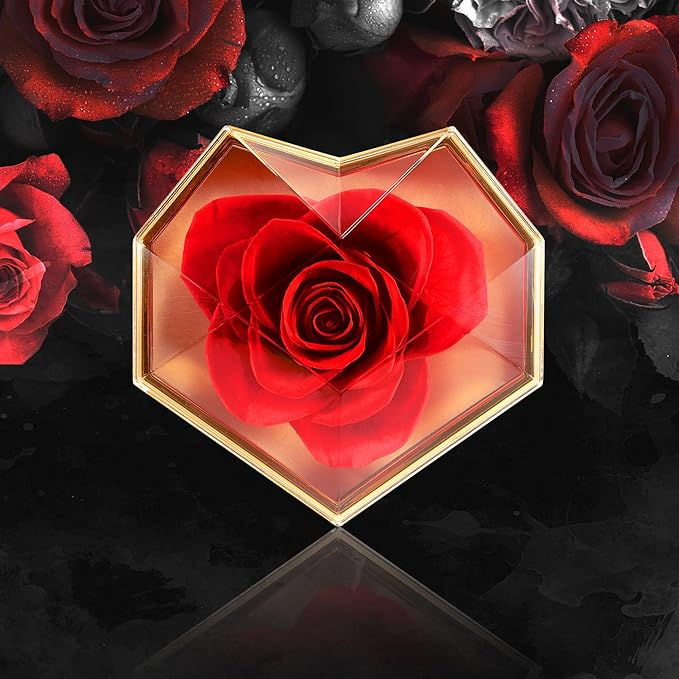 Κουτί Δώρου σε Σχήμα Καρδιά με Τεχνητό Κόκκινο Τριαντάφυλλο 12.5 × 12.5 cm Κουτί Δώρου σε Σχήμα Καρδιά με Τεχνητό Κόκκινο Τριαντάφυλλο 12.5 × 12.5 cm