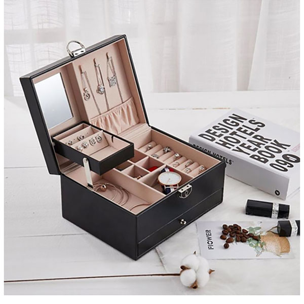 Κουτί Οργάνωσης Κοσμημάτων-Μπιζουτιέρα με Καθρέπτη 17.5×11.7×22.7cm Κουτί Οργάνωσης Κοσμημάτων-Μπιζουτιέρα με Καθρέπτη 17.5×11.7×22.7cm