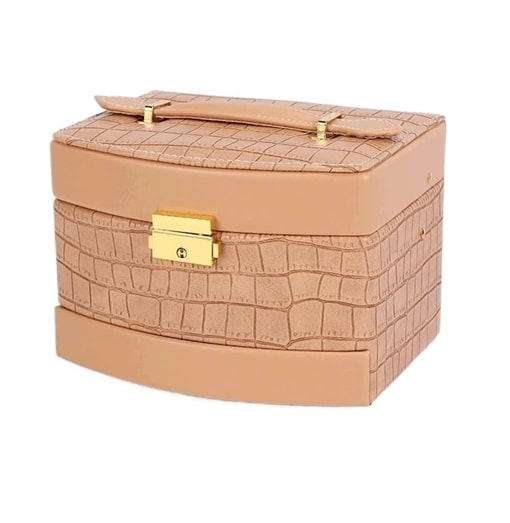 Κουτί Οργάνωσης Κοσμημάτων-Μπιζουτιέρα με Καθρέπτη 18x14x12.5cm Κουτί Οργάνωσης Κοσμημάτων-Μπιζουτιέρα με Καθρέπτη 18x14x12.5cm