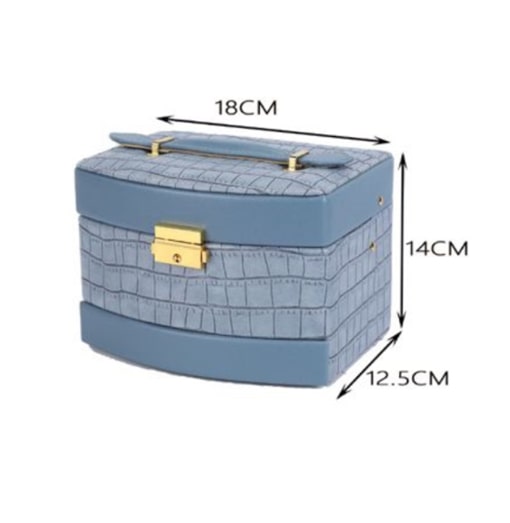 Κουτί Οργάνωσης Κοσμημάτων-Μπιζουτιέρα με Καθρέπτη 18x14x12.5cm Κουτί Οργάνωσης Κοσμημάτων-Μπιζουτιέρα με Καθρέπτη 18x14x12.5cm