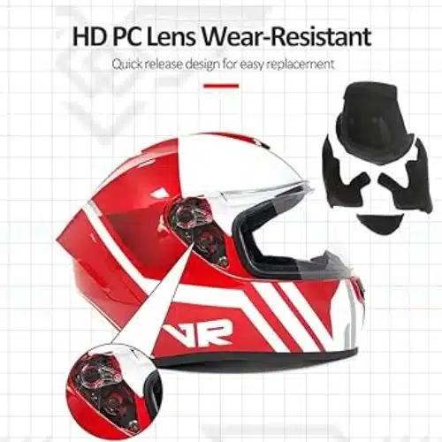 Κράνος Μοτοσικλέτας Full Face Unisex – Κόκκινο με Λευκές Λεπτομέρειες Κράνος Μοτοσικλέτας Full Face Unisex – Κόκκινο με Λευκές Λεπτομέρειες