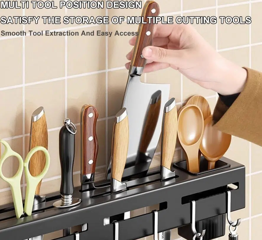 Κρεμαστή Μεταλλική Βάση Οργάνωσης Κουζίνας 60cm Μαύρη Κρεμαστή Μεταλλική Βάση Οργάνωσης Κουζίνας 60cm Μαύρη