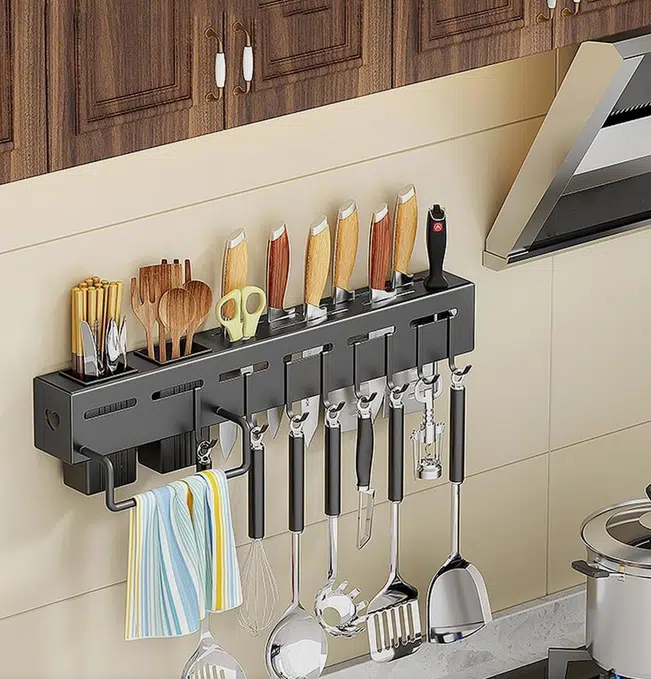 Κρεμαστή Μεταλλική Βάση Οργάνωσης Κουζίνας 60cm Μαύρη Κρεμαστή Μεταλλική Βάση Οργάνωσης Κουζίνας 60cm Μαύρη