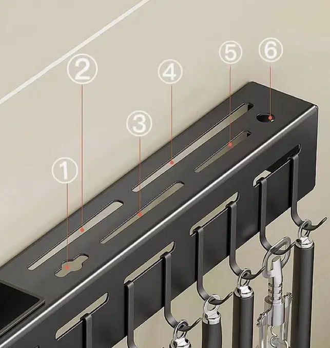 Κρεμαστή Μεταλλική Βάση Οργάνωσης Κουζίνας 60cm Μαύρη Κρεμαστή Μεταλλική Βάση Οργάνωσης Κουζίνας 60cm Μαύρη