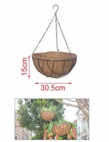 Κρεμαστό Μεταλλικό Κασπώ με Κοκκοφοίνικα 15 x 30.5 cm Κρεμαστό Μεταλλικό Κασπώ με Κοκκοφοίνικα 15 x 30.5 cm