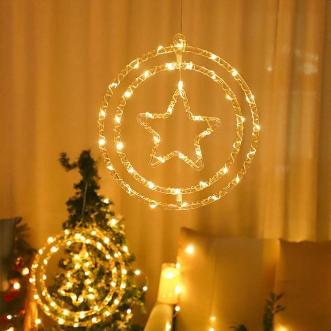 Κρεμαστό Χριστουγεννιάτικο Στολίδι Αστέρι με 72 LED 36cm Κρεμαστό Χριστουγεννιάτικο Στολίδι Αστέρι με 72 LED 36cm