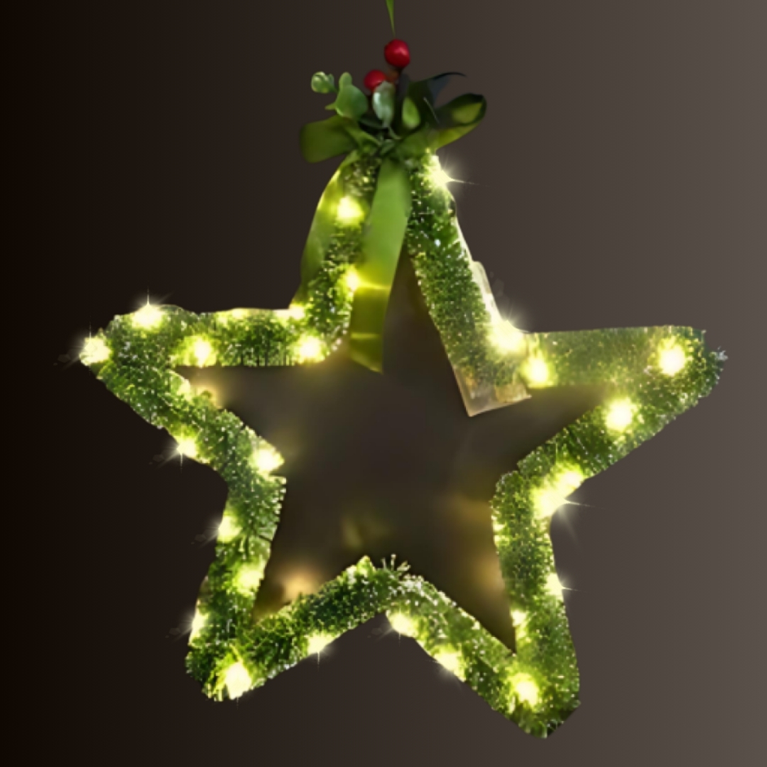 Κρεμαστό Χριστουγεννιάτικο Αστέρι με Φωτισμό LED 40cm Κρεμαστό Χριστουγεννιάτικο Αστέρι με Φωτισμό LED 40cm