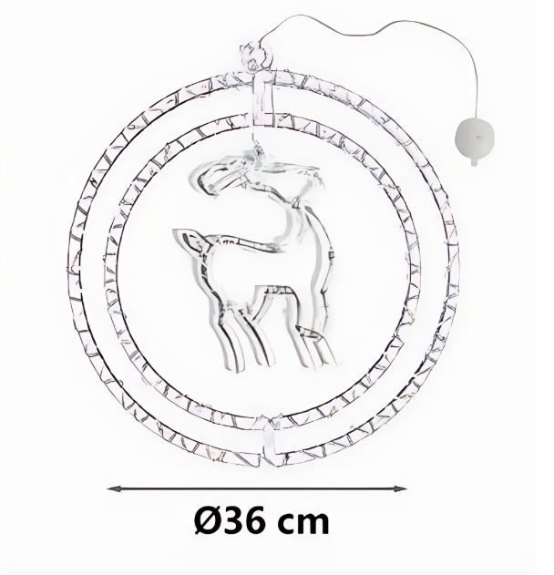 Κρεμαστό Χριστουγεννιάτικο Στολίδι Τάρανδος 72 LED 36cm Κρεμαστό Χριστουγεννιάτικο Στολίδι Τάρανδος 72 LED 36cm
