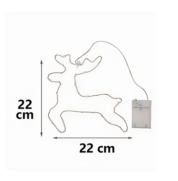 Κρεμαστό Χριστουγεννιάτικο Στολίδι Τάρανδος με 38 LED 22 x 22cm Κρεμαστό Χριστουγεννιάτικο Στολίδι Τάρανδος με 38 LED 22 x 22cm