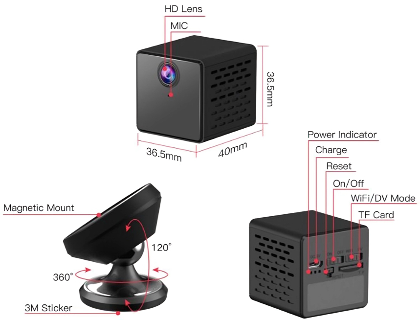 Κρυφή Κάμερα Παρακολούθησης 1080p με Ανιχνευτή Κίνησης & Υποδοχή Κάρτας Μνήμης - VStarcam Κρυφή Κάμερα Παρακολούθησης 1080p με Ανιχνευτή Κίνησης & Υποδοχή Κάρτας Μνήμης - VStarcam