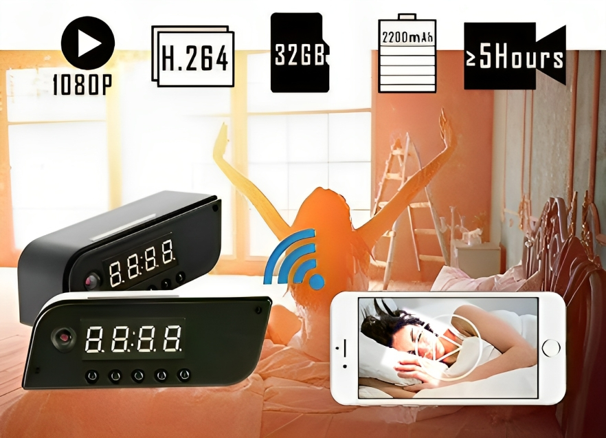 Κρυφή Κάμερα Παρακολούθησης - Ψηφιακό Ρολόι με Υποδοχή για Κάρτα Μνήμης - WiFi & USB Κρυφή Κάμερα Παρακολούθησης - Ψηφιακό Ρολόι με Υποδοχή για Κάρτα Μνήμης - WiFi & USB