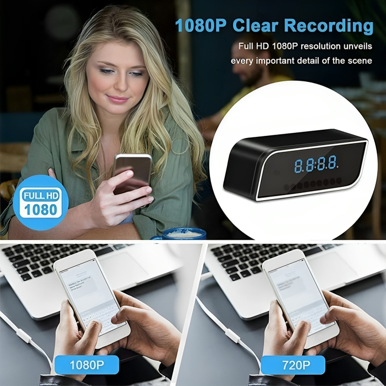 Κρυφή Κάμερα Παρακολούθησης - Ψηφιακό Ρολόι με Υποδοχή για Κάρτα Μνήμης - WiFi & USB Κρυφή Κάμερα Παρακολούθησης - Ψηφιακό Ρολόι με Υποδοχή για Κάρτα Μνήμης - WiFi & USB