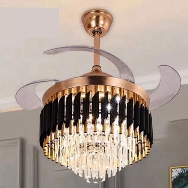 Κρυστάλλινος Πολυέλαιος με Αθόρυβο Ανεμιστήρα Οροφής 42″, LED Ρυθμιζόμενος Φωτισμός, Τηλεχειριστήριο και Ρυθμιζόμενη Ταχύτητα 72w Χρυσό Μαύρο Κρυστάλλινος Πολυέλαιος με Αθόρυβο Ανεμιστήρα Οροφής 42″, LED Ρυθμιζόμενος Φωτισμός, Τηλεχειριστήριο και Ρυθμιζόμενη Ταχύτητα 72w Χρυσό Μαύρο