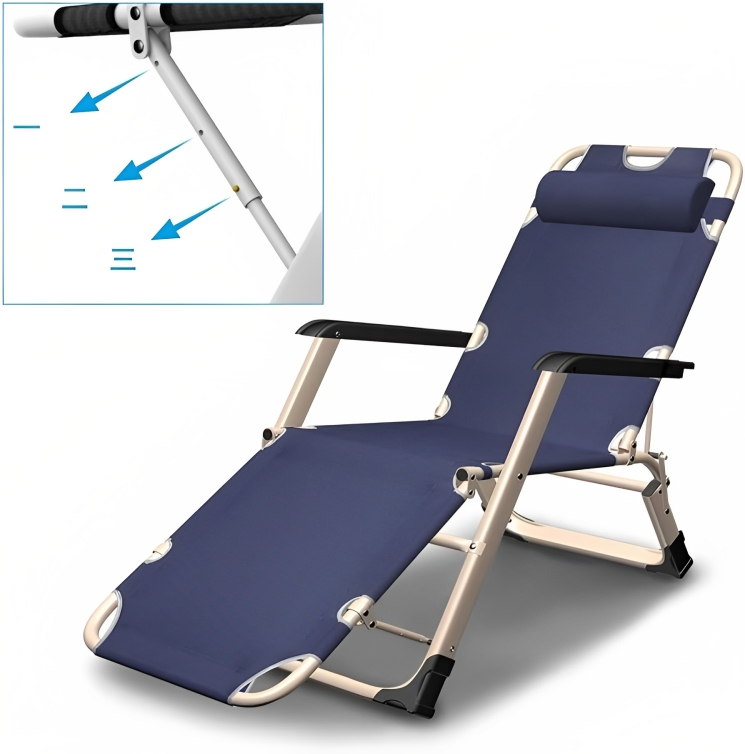 Ξαπλώστρα - Πολυθρόνα Παραλίας Πολλαπλών Θέσεων με Μεταλλικό Σκελετό Ξαπλώστρα - Πολυθρόνα Παραλίας Πολλαπλών Θέσεων με Μεταλλικό Σκελετό