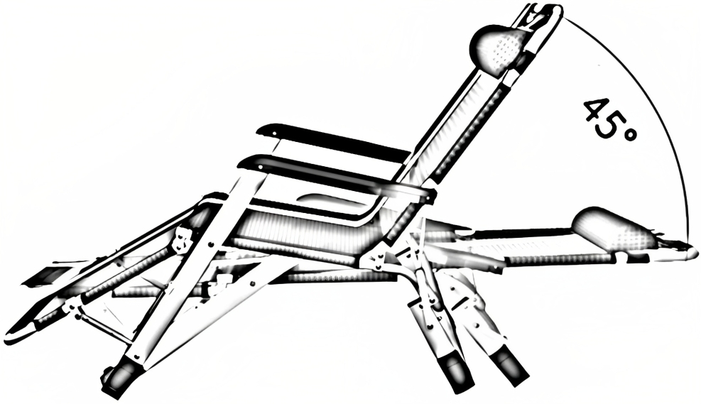 Ξαπλώστρα - Πολυθρόνα Παραλίας Πολλαπλών Θέσεων με Μεταλλικό Σκελετό Ξαπλώστρα - Πολυθρόνα Παραλίας Πολλαπλών Θέσεων με Μεταλλικό Σκελετό