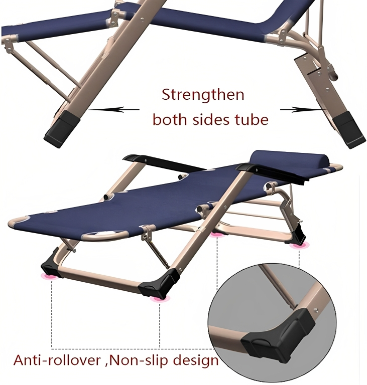 Ξαπλώστρα - Πολυθρόνα Παραλίας Πολλαπλών Θέσεων με Μεταλλικό Σκελετό Ξαπλώστρα - Πολυθρόνα Παραλίας Πολλαπλών Θέσεων με Μεταλλικό Σκελετό