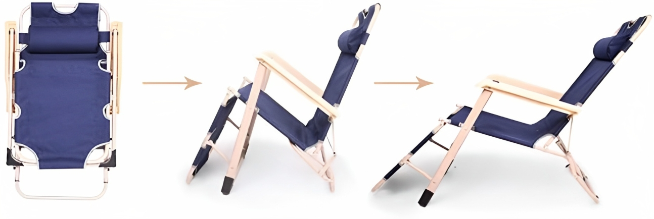 Ξαπλώστρα - Πολυθρόνα Παραλίας Πολλαπλών Θέσεων με Μεταλλικό Σκελετό Ξαπλώστρα - Πολυθρόνα Παραλίας Πολλαπλών Θέσεων με Μεταλλικό Σκελετό