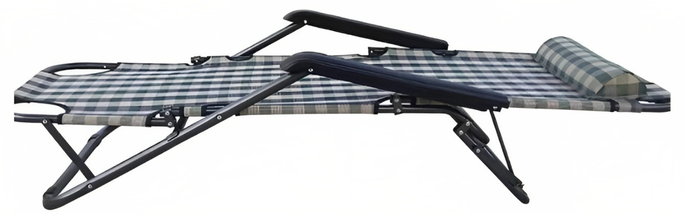 Ξαπλώστρα - Πολυθρόνα Παραλίας Πολλαπλών Θέσεων με Ρυθμιζόμενη Πλάτη και Μεταλλικό Σκελετό - Πράσινο Καρό Ξαπλώστρα - Πολυθρόνα Παραλίας Πολλαπλών Θέσεων με Ρυθμιζόμενη Πλάτη και Μεταλλικό Σκελετό - Πράσινο Καρό