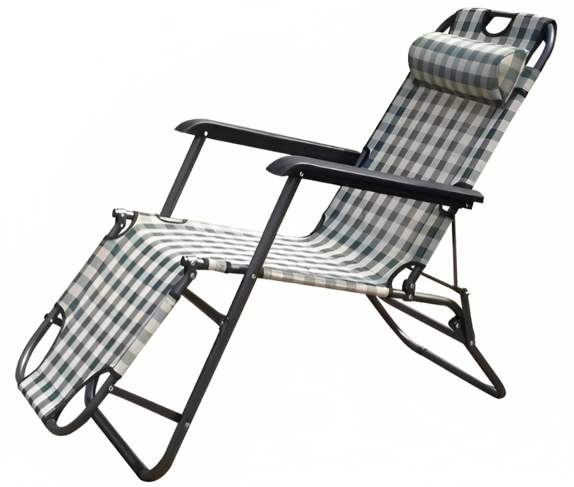 Ξαπλώστρα - Πολυθρόνα Παραλίας Πολλαπλών Θέσεων με Ρυθμιζόμενη Πλάτη και Μεταλλικό Σκελετό - Πράσινο Καρό Ξαπλώστρα - Πολυθρόνα Παραλίας Πολλαπλών Θέσεων με Ρυθμιζόμενη Πλάτη και Μεταλλικό Σκελετό - Πράσινο Καρό