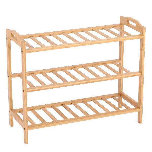 Ξύλινη Bamboo Παπουτσοθήκη - Ραφιέρα Δαπέδου με 3 Ράφια - 47 x 67 x 23 cm Ξύλινη Bamboo Παπουτσοθήκη - Ραφιέρα Δαπέδου με 3 Ράφια - 47 x 67 x 23 cm