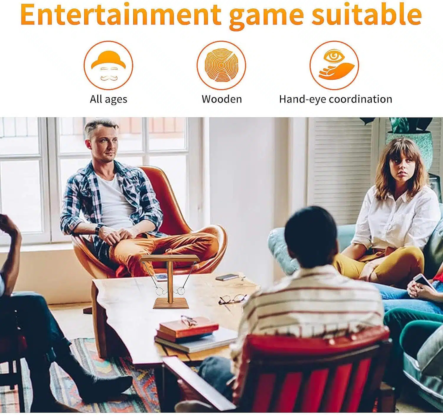 Ξύλινο Επιτραπέζιο παιχνίδι “Ring Toss Game” για Παιδιά & Ενήλικες Ξύλινο Επιτραπέζιο παιχνίδι “Ring Toss Game” για Παιδιά & Ενήλικες