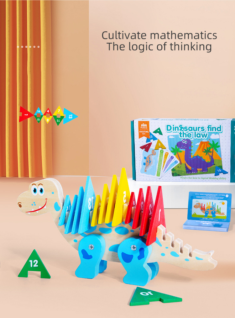 Ξύλινος Εκπαιδευτικός Δεινόσαυρος Εκμάθησης Χρωμάτων - Σχημάτων - Αριθμών Κατάλληλο για Ηλικίες 3+ Ετών - Dinosaur Thinking Sorting Game Ξύλινος Εκπαιδευτικός Δεινόσαυρος Εκμάθησης Χρωμάτων - Σχημάτων - Αριθμών Κατάλληλο για Ηλικίες 3+ Ετών - Dinosaur Thinking Sorting Game
