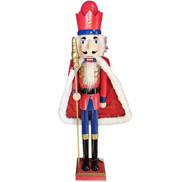 Ξύλινος Καρυοθραύστης 55 cm με Μπέρτα - Χριστουγεννιάτικο Διακοσμητικό Ξύλινος Καρυοθραύστης 55 cm με Μπέρτα - Χριστουγεννιάτικο Διακοσμητικό