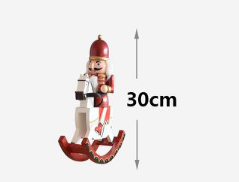 Ξύλινος Χριστουγεννιάτικος Καρυοθραύστης σε Αλογάκι 30cm Ξύλινος Χριστουγεννιάτικος Καρυοθραύστης σε Αλογάκι 30cm