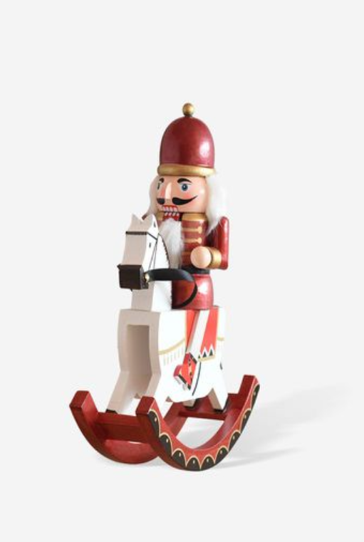 Ξύλινος Χριστουγεννιάτικος Καρυοθραύστης σε Αλογάκι 30cm Ξύλινος Χριστουγεννιάτικος Καρυοθραύστης σε Αλογάκι 30cm