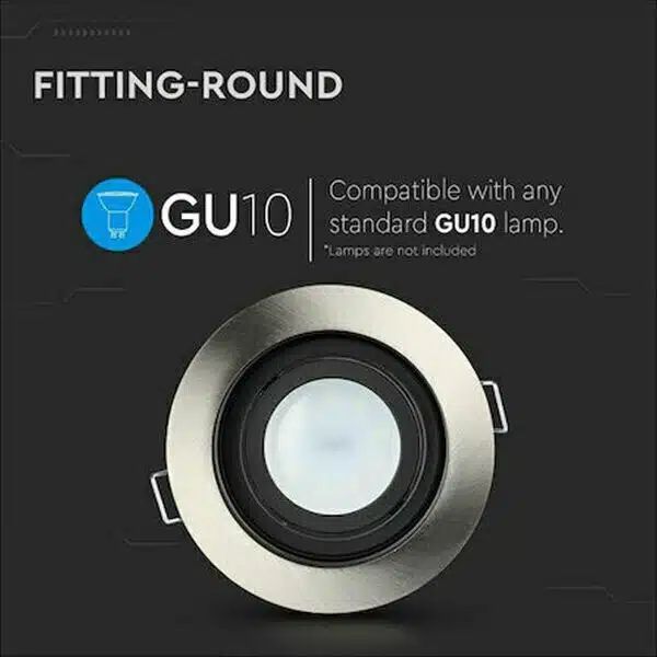 Κυκλικό Χωνευτό Κινούμενο Νίκελ Πλαίσιο για Σποτ GU10 – MR16 Μονό Ασημί 10cm Aigostar Κυκλικό Χωνευτό Κινούμενο Νίκελ Πλαίσιο για Σποτ GU10 – MR16 Μονό Ασημί 10cm Aigostar