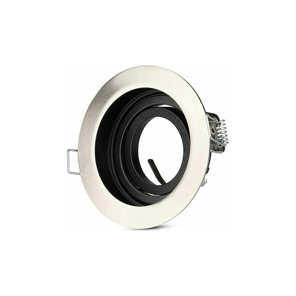 Κυκλικό Χωνευτό Κινούμενο Νίκελ Πλαίσιο για Σποτ GU10 – MR16 Μονό Ασημί 10cm Aigostar Κυκλικό Χωνευτό Κινούμενο Νίκελ Πλαίσιο για Σποτ GU10 – MR16 Μονό Ασημί 10cm Aigostar