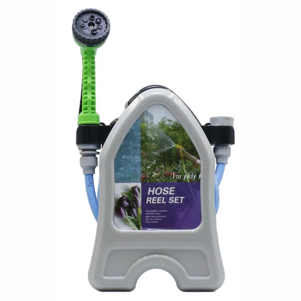 Λάστιχο Ποτίσματος Κήπου 10m - 1/2” με Βάση Στήριξης & Πιστόλι με 7 Μοτίβα Ψεκασμού Λάστιχο Ποτίσματος Κήπου 10m - 1/2” με Βάση Στήριξης & Πιστόλι με 7 Μοτίβα Ψεκασμού