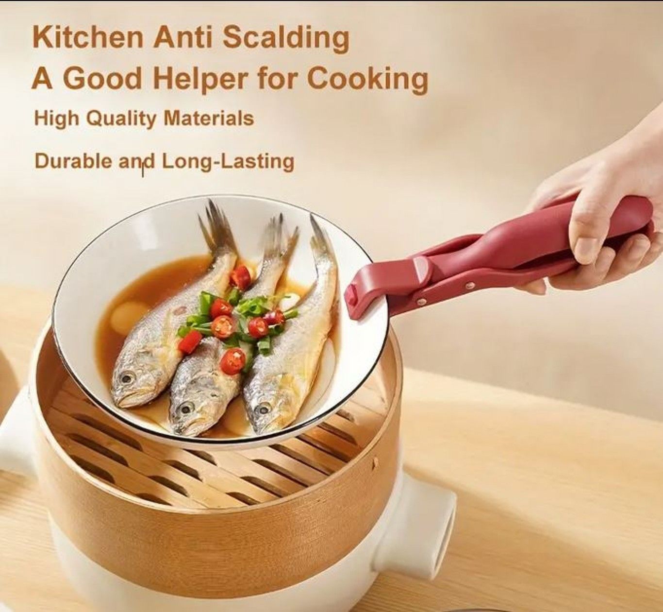 Λαβίδα Ζεστών Αντικειμένων Μαγειρέματος - Γκρι Λαβίδα Ζεστών Αντικειμένων Μαγειρέματος - Γκρι