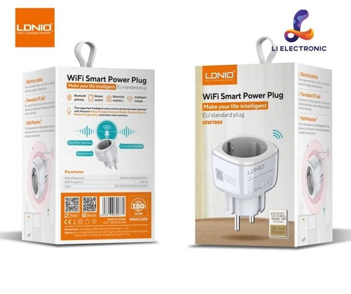 Ldnio Smart Μονόπριζο με Διακόπτη - WiFi Bluetooth και Δυνατότητα Ελέγχου μέσω Εφαρμογής - Λευκό Ldnio Smart Μονόπριζο με Διακόπτη - WiFi Bluetooth και Δυνατότητα Ελέγχου μέσω Εφαρμογής - Λευκό