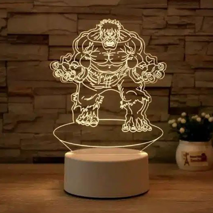 LED 3D Τρισδιάστατο Φωτιστικό - Illusion Hulk LED 3D Τρισδιάστατο Φωτιστικό - Illusion Hulk