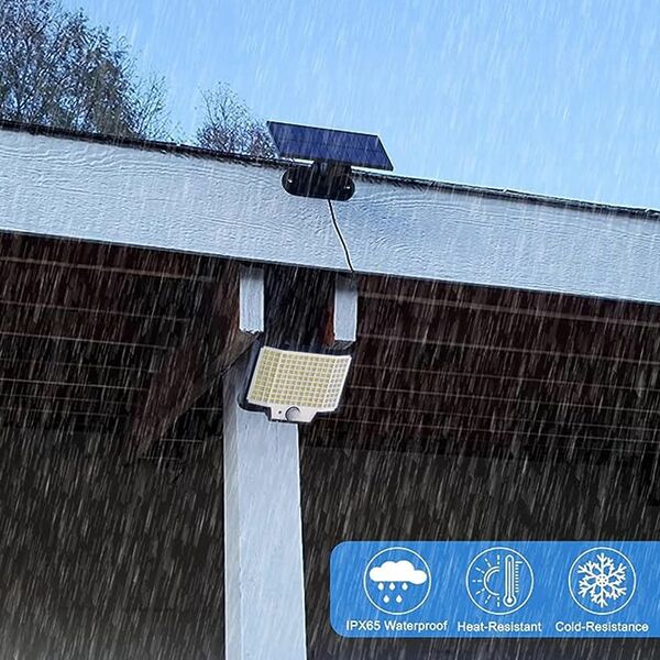 LED Αδιάβροχο Ηλιακό Επαναφορτιζόμενο Επιτοίχιο Φωτιστικό με Πάνελ 108 SMD, Αισθητήρα Κίνησης, Τηλεχειριστήριο και Ψυχρό Λευκό Φωτισμό Μαύρο LED Αδιάβροχο Ηλιακό Επαναφορτιζόμενο Επιτοίχιο Φωτιστικό με Πάνελ 108 SMD, Αισθητήρα Κίνησης, Τηλεχειριστήριο και Ψυχρό Λευκό Φωτισμό Μαύρο