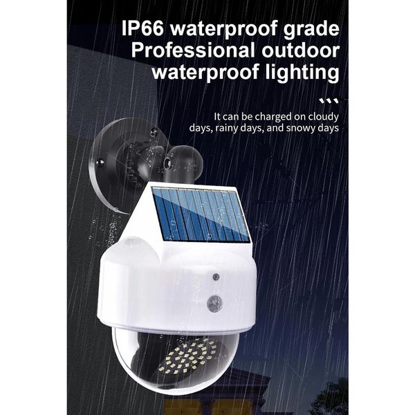 LED Αδιάβροχο Ηλιακό Επιτοίχιο Φωτιστικό με 3 Λειτουργίες, Ανιχνευτή Κίνησης και Χειριστήριο 360° Ψυχρό Λευκό 39 SMD LED Αδιάβροχο Ηλιακό Επιτοίχιο Φωτιστικό με 3 Λειτουργίες, Ανιχνευτή Κίνησης και Χειριστήριο 360° Ψυχρό Λευκό 39 SMD