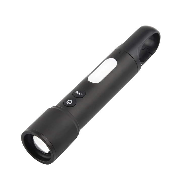 LED Αδιάβροχος Επαναφορτιζόμενος Φακός Αλουμινίου με Άγκιστρο Στήριξης και RGB Χρωματιστούς Φακούς - Andowl LED Αδιάβροχος Επαναφορτιζόμενος Φακός Αλουμινίου με Άγκιστρο Στήριξης και RGB Χρωματιστούς Φακούς - Andowl