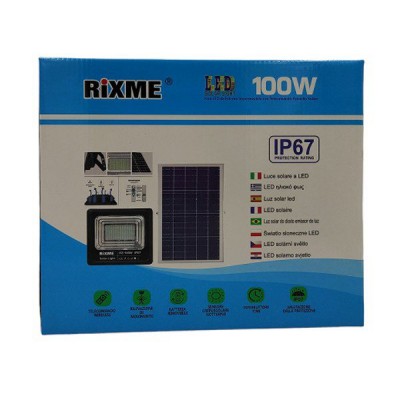 Αδιάβροχος Ηλιακός Προβολέας 100W IP67 με Φωτοβολταϊκό Πάνελ, Τηλεχειρισμό και χρονοδιακόπτη Αδιάβροχος Ηλιακός Προβολέας 100W IP67 με Φωτοβολταϊκό Πάνελ, Τηλεχειρισμό και χρονοδιακόπτη