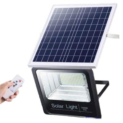 Αδιάβροχος Ηλιακός Προβολέας 100W IP67 με Φωτοβολταϊκό Πάνελ, Τηλεχειρισμό και χρονοδιακόπτη Αδιάβροχος Ηλιακός Προβολέας 100W IP67 με Φωτοβολταϊκό Πάνελ, Τηλεχειρισμό και χρονοδιακόπτη