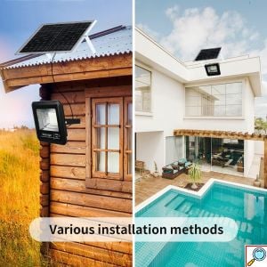 LED Αδιάβροχος Ηλιακός Προβολέας 300W IP67 με Φωτοβολταϊκό Πάνελ, Τηλεχειρισμό και Χρονοδιακόπτη - LED Solar Light Panel LED Αδιάβροχος Ηλιακός Προβολέας 300W IP67 με Φωτοβολταϊκό Πάνελ, Τηλεχειρισμό και Χρονοδιακόπτη - LED Solar Light Panel