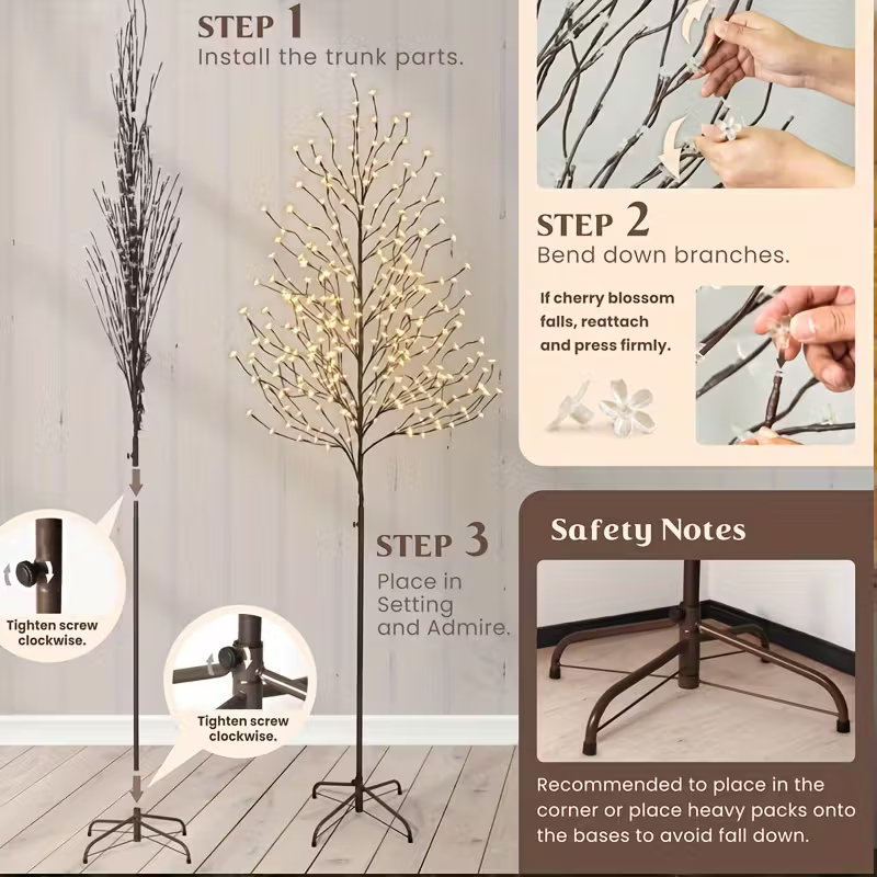 LED Διακοσμητικό Δέντρο με Λευκό Θερμό Φωτισμό 180cm - Για Εσωτερικό & Εξωτερικό Χώρο LED Διακοσμητικό Δέντρο με Λευκό Θερμό Φωτισμό 180cm - Για Εσωτερικό & Εξωτερικό Χώρο